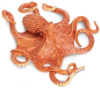 Safari speeldier reuzekraken inktvis 20 cm oranje