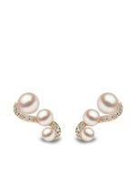 Yoko London boucles d'oreilles en or 18ct ornées de perles d'Akoya et diamants - thumbnail