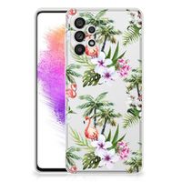 Samsung Galaxy A73 5G TPU Hoesje Flamingo Palms - thumbnail