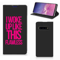Samsung Galaxy S10 Hoesje met tekst Woke Up - Origineel Cadeau Zelf Maken