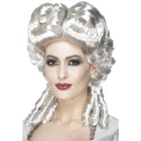 Witte keizerin verkleedpruik voor dames - model Marie Antoinette - middeleeuwen   - - thumbnail