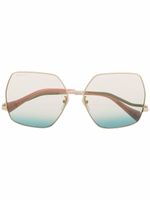 Gucci Eyewear lunettes de soleil à monture oversize - Or