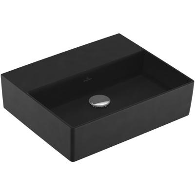 Villeroy & Boch Memento 2.0 wastafel onderzijde geslepen 50x42cm zonder overloop zonder kraangat ceramic+ ebony 4A225FS5 Villeroy & Boch Memento 2.0 wastafel onderzijde geslepen 50x42cm zonder overloop zonder kraangat ceramic+ ebony 4A225FS5