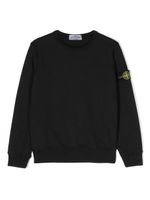 Stone Island Junior sweat en coton à patch logo - Noir