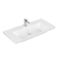 Villeroy & Boch Subway 3.0 meubelwastafel 100x47x16.5cm Rechthoek 1 kraangat zonder overloopgat Wit Alpin glans Ceramic 4A70A201