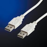 VALUE USB 2.0 Kabel, Type A-A, wit, 0,8 m