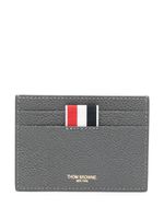 Thom Browne porte-cartes en cuir - Gris