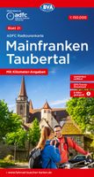 Fietskaart 21 ADFC Radtourenkarte Mainfranken - Taubertal | BVA BikeMe