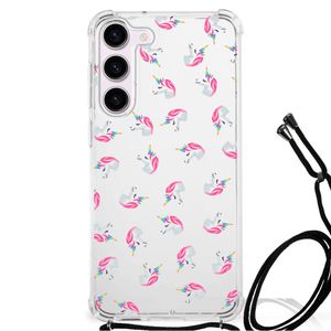 Doorzichtige Silicone Hoesje voor Samsung Galaxy S23 Unicorns