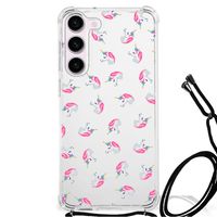 Doorzichtige Silicone Hoesje voor Samsung Galaxy S23 Unicorns