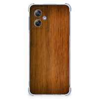 Motorola Moto G54 Stevig Telefoonhoesje Donker Hout