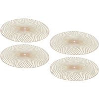 4x Rouden ronde placemat 38 cm