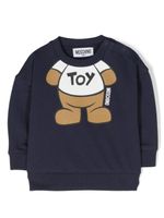 Moschino Kids sweat en coton à logo imprimé - Bleu - thumbnail