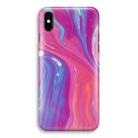 Paarse stroom: iPhone Xs Volledig Geprint Hoesje