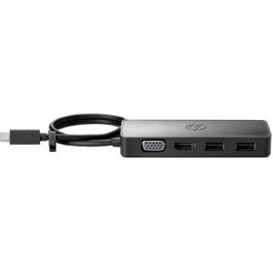 HP USB-C Travel Hub G2 Bedraad USB 3.2 Gen 1 (3.1 Gen 1) Type-C Zwart