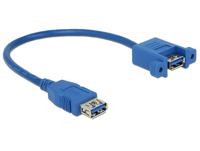 Delock USB-kabel USB 3.2 Gen1 (USB 3.0 / USB 3.1 Gen1) USB-A bus, USB-A bus 0.25 m Blauw 85111 - thumbnail