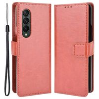 Samsung Galaxy Z Fold4 Portemonnee Hoesje met Kaartvak - Bruin