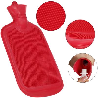 Warmwaterkruik- Rubber - 2L - Inhoud - Pijnverlichting- Ontspanning -Rood