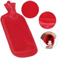 Warmwaterkruik- Rubber - 2L - Inhoud - Pijnverlichting- Ontspanning -Rood
