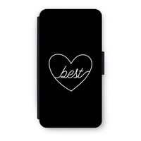 Best heart black: iPhone XS Flip Hoesje