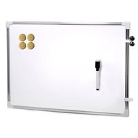 Magnetisch whiteboard/memobord met marker/magneten extra sterk - 60 x 40 cm - thumbnail