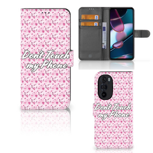 Motorola Edge 30 Pro Portemonnee Hoesje Flowers Pink DTMP