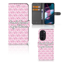 Motorola Edge 30 Pro Portemonnee Hoesje Flowers Pink DTMP - thumbnail