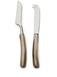 Brunello Cucinelli lot de 2 couteaux à fromage en acier inoxydable - Tons neutres