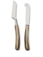 Brunello Cucinelli lot de 2 couteaux à fromage en acier inoxydable - Tons neutres