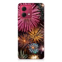 Motorola Moto G84 Silicone Back Cover Vuurwerk - thumbnail