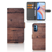 OPPO Reno 4 Pro 5G Book Style Case Old Wood