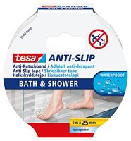 tesa® Anti-slip tape badkamer en douche, transparant, 5m x 25mm