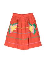 Stella McCartney Kids jupe boutonnée à broderies - Orange