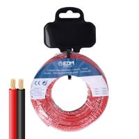 EDM Product Parallelle kabel, plat, EDM 28710, zwart, rood, 50 m, 2 x 1 mm, merk EAN: 8425998287103