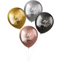 Shimmer Ballonnen &apos;21 Years&apos; (4st) - thumbnail