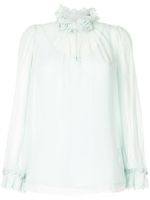 SHIATZY CHEN blouse volantée à manches longues - Bleu - thumbnail