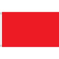 Rode kleur vlag - 150 x 90 cm - vlaggen uni kleur rood - polyester - thumbnail