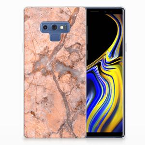 Samsung Galaxy Note 9 TPU Siliconen Hoesje Marmer Oranje