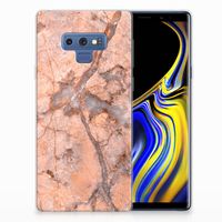 Samsung Galaxy Note 9 TPU Siliconen Hoesje Marmer Oranje - thumbnail