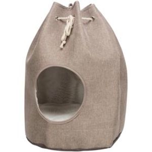 TRIXIE KATTENMAND SCHUILPLAATS NELLI LICHTBRUIN / WIT-TAUPE 40X40X55 CM