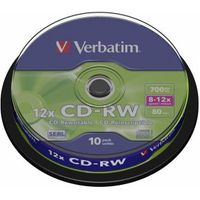 Verbatim CD-RW 12x 10st. Spindle