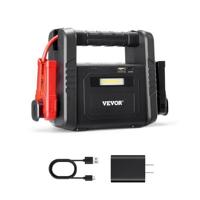 VEVOR Jump Starter Power Bank, 4000 A piek, auto-jumpstarter, accubooster met luchtcompressor, startkabels, LCD-scherm, LED, lithium jumpstartbox voor alle benzinemotoren/tot 10 l dieselmotoren