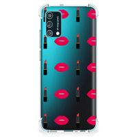 Samsung Galaxy M02s | A02s Doorzichtige Silicone Hoesje Lipstick Kiss