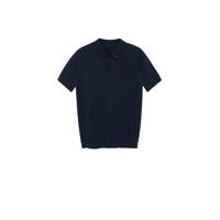 Mango Man fijn gebreide polo marine