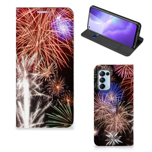 OPPO Find X3 Lite Hippe Standcase Vuurwerk