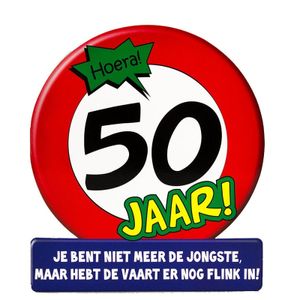 Verjaardagskaart/ansichtkaart 50 jaar voor jarige / 50e verjaardag   -