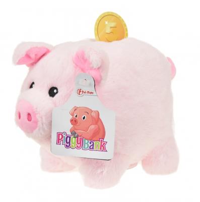 Toi Toys pluchen spaarvarken roze 19 cm Toi Toys pluchen spaarvarken roze 19 cm