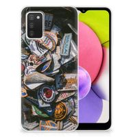 Samsung Galaxy A03S Siliconen Hoesje met foto Badges