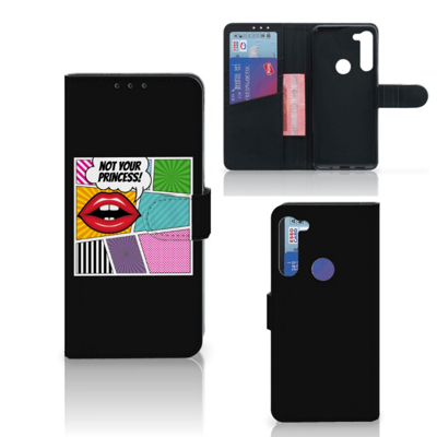 Motorola G8 Power Wallet Case met Pasjes Popart Princess Motorola G8 Power Wallet Case met Pasjes Popart Princess