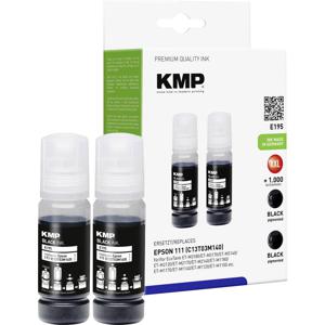 KMP Navulinkt vervangt Epson 111, T03M1 Compatibel 2-pack Zwart 140 ml E195 1649,0001